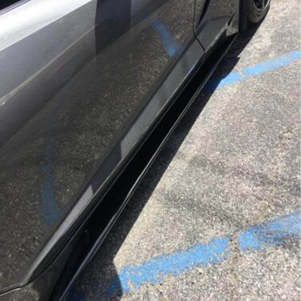 FREEMOTOR802 Compatible With 2014-2019 Chevrolet Corvette C7 Stingray Side Skirts - Unpainted Black PU Rocker Panels for Enhanced Style & Protection | Perfect for Car Enthusiasts & Auto Customization