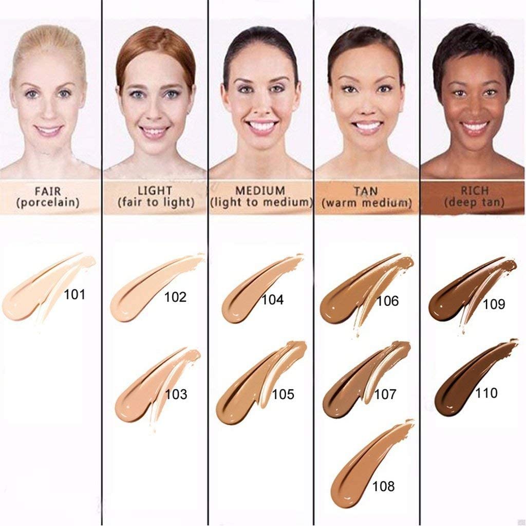 Phoera Full Coverage Foundation Makeup Set - 24 Hour Long Lasting Oil Control Matte Concealer Cream with Silicone Blender Sponge (3 x 30ml, 106 Warm Sun) | Flawless Finish for Oily Skin | Perfect for Daily Wear, Special Occasions & Photography