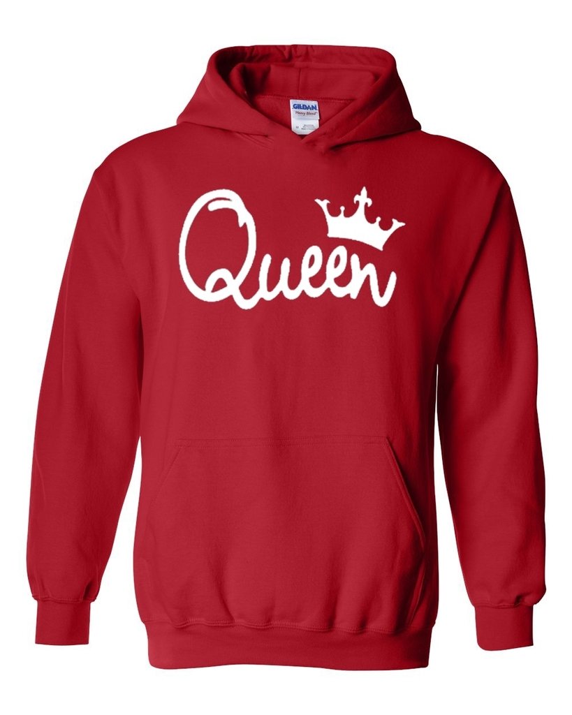 ARTIX Queen in White Crown Unisex Hoodie Sweatshirt - Soft Cotton Pullover for Men & Women | Perfect for Casual Wear, Street Fashion & Gift Giving