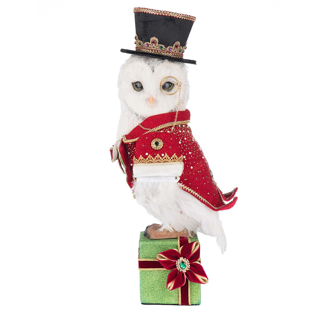Christmas Ball Owl Tabletop Decor - Handcrafted Holiday Ornament by Katherine's Collection - Perfect for Festive Home Decor, Christmas Tree, and Gift Giving