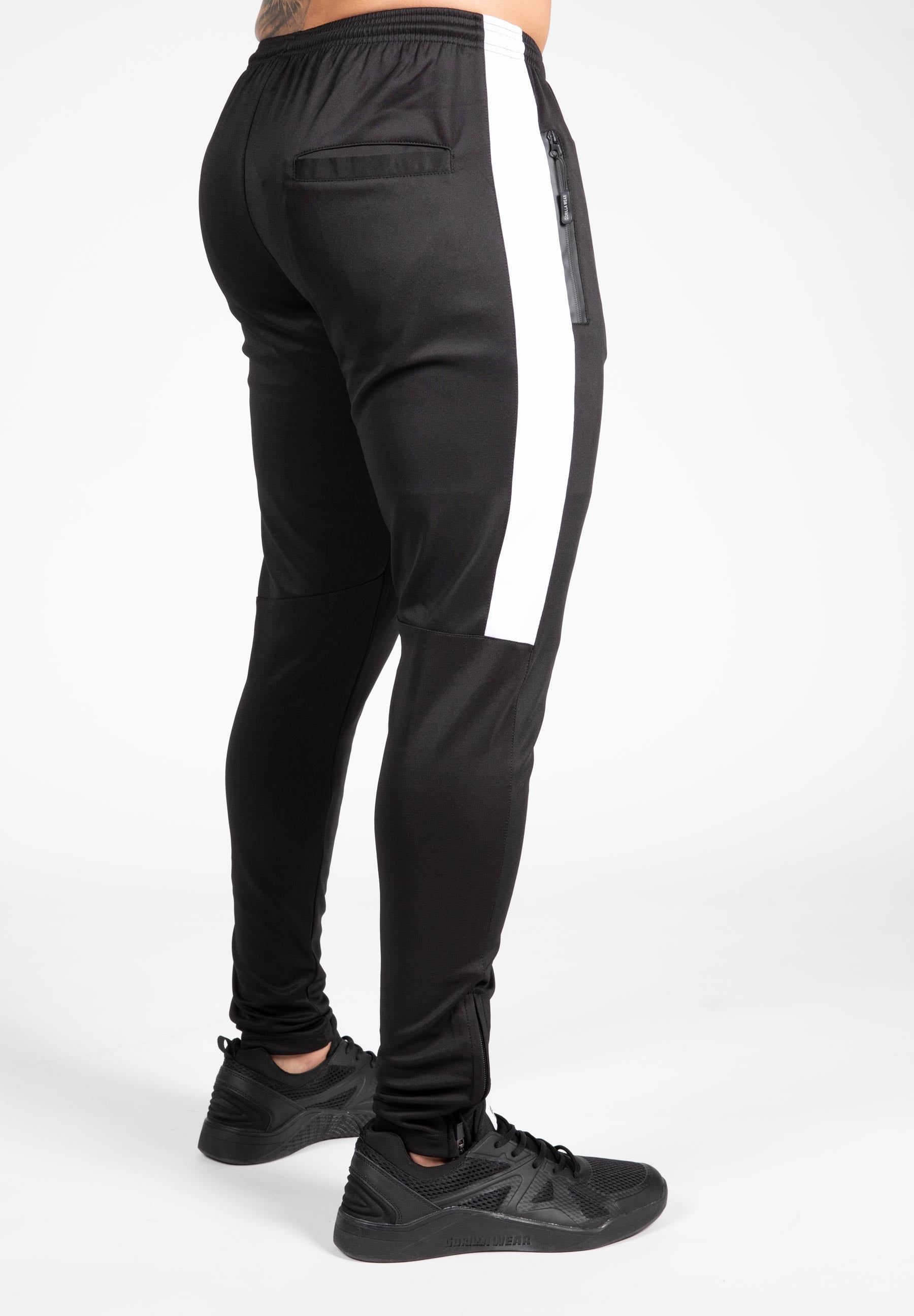 Benton Men's Athletic Track Pants - Black - Lightweight Comfortable Jogging Pants for Running, Gym, Workout & Lounge Wear