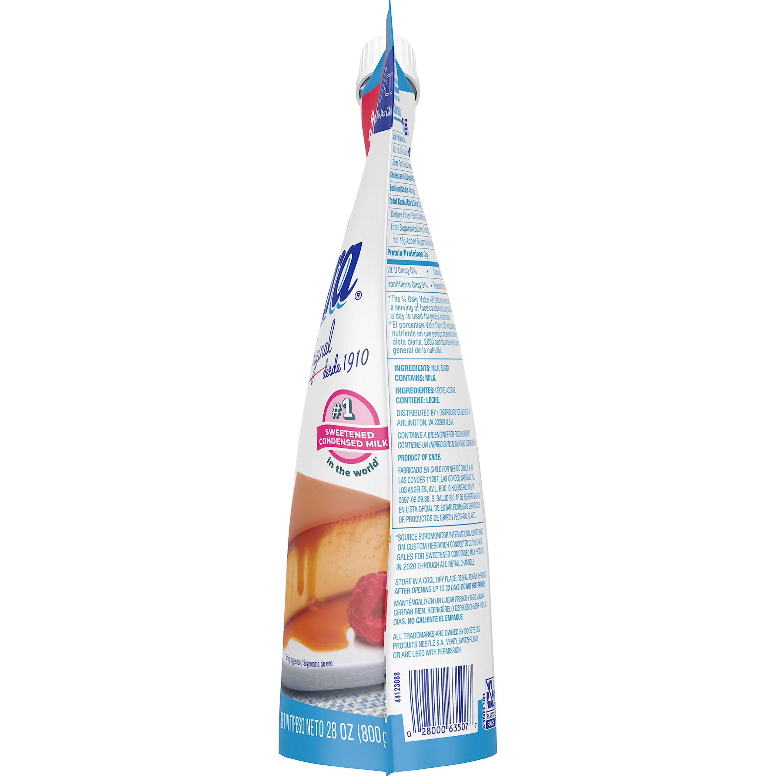 Nestle La Lechera Sweetened Condensed Milk - 28 Oz Squeeze Pouch for Baking, Coffee & Desserts | Easy-to-Use Dairy Creamer