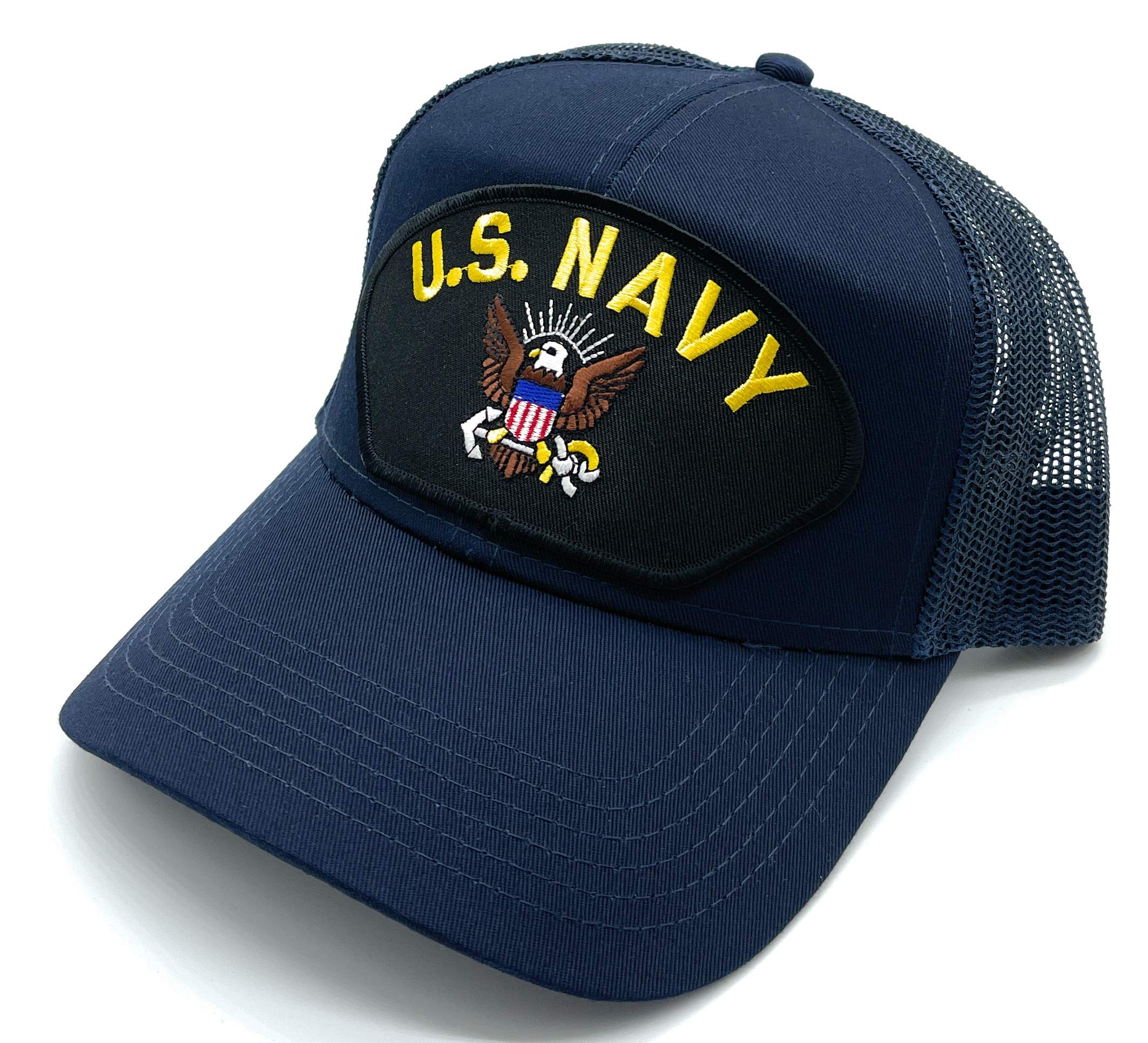 US Navy Patch Adjustable Mesh Baseball Cap - Military Style Hat for Men & Women - Perfect for Outdoor Activities, Sports, and Casual Wear