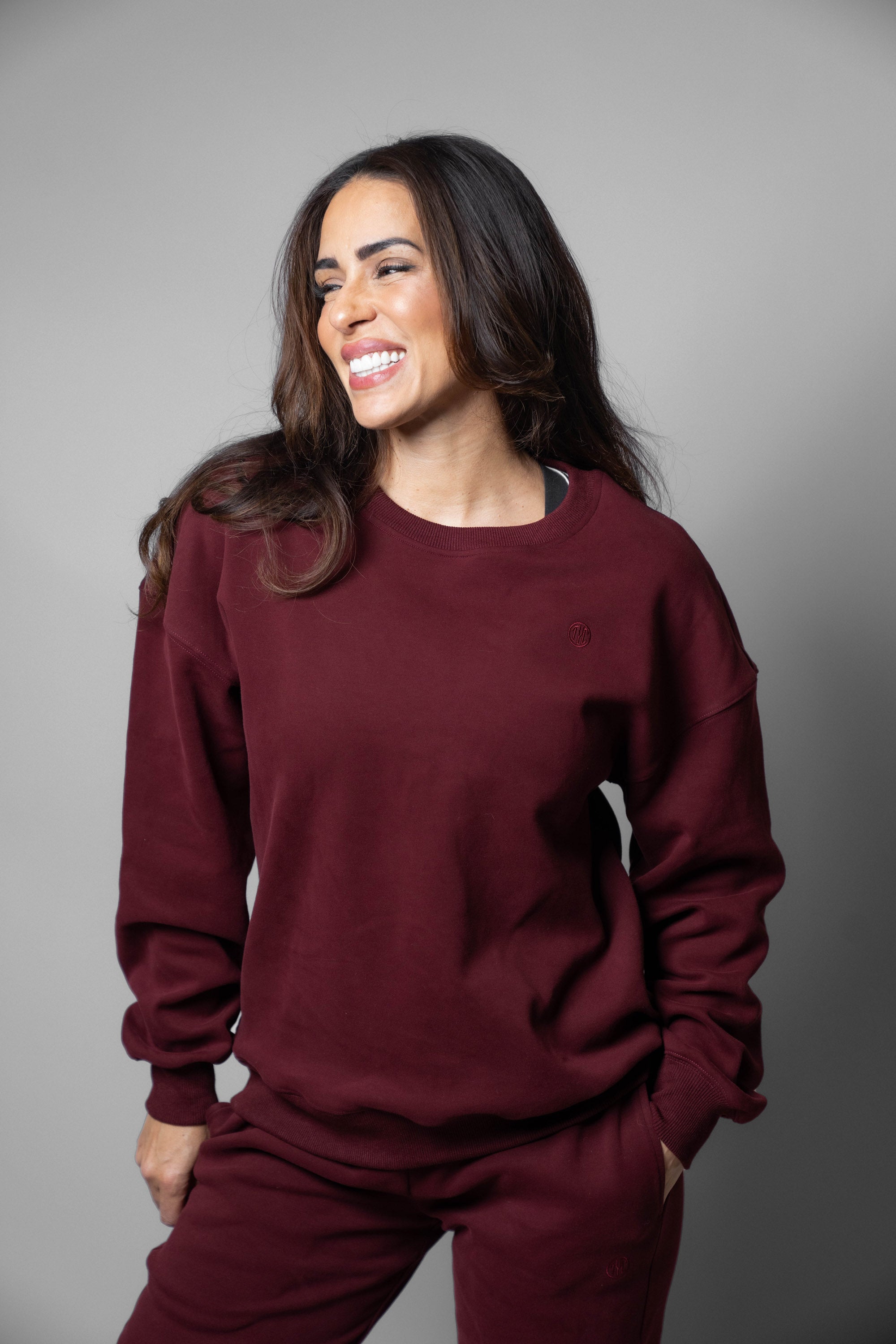 Premium Women's Luxury Loungewear Set - Soft Cotton Crewneck Sweatshirt & Lounge Pants for Home, Yoga & Relaxation