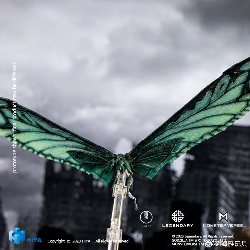 HIYA 14-inch 36cm Godzilla King of The Monsters Action Figure - Mothra Emerald Titan Version, Collectible Movie Monster Toy for Display & Gifts | Perfect for Fans, Collectors & Home Decor