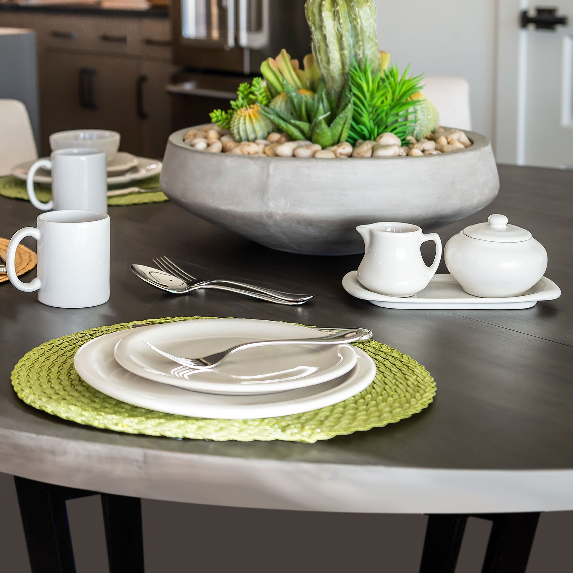 12-Piece White Dinnerware Set - American Bistro Style for Casual Dining & Entertaining | Elegant Tableware for Everyday Meals & Dinner Parties
