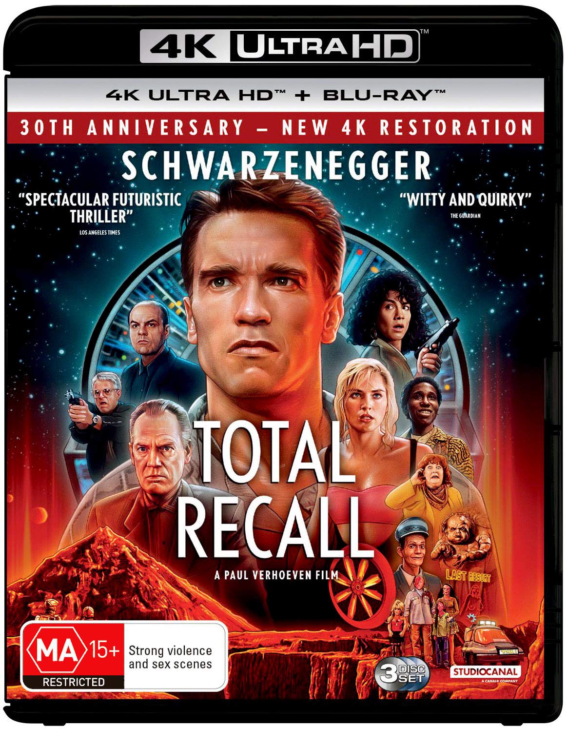 Total Recall 30th Anniversary Edition - Region Free Blu-ray | Sci-Fi Action Movie for Home Theater & Movie Night