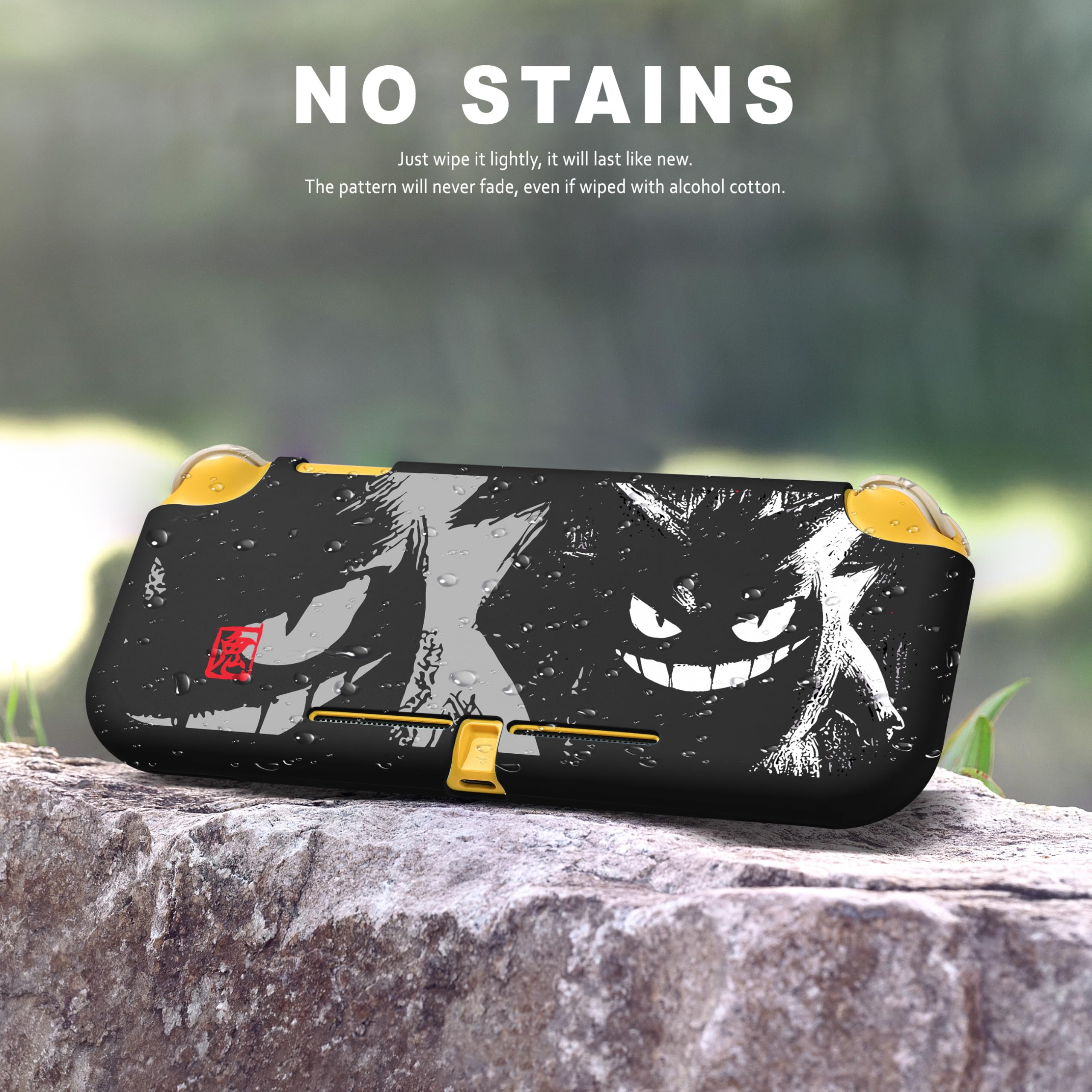 Xcitifun Soft TPU Protective Case for Nintendo Switch Lite - Cute Kawaii Cartoon Character Design for Girls, Boys & Kids | Durable Shockproof Cover Compatible with Switch Lite | Perfect for Gaming, Travel & Daily Protection (Black Comics Style)