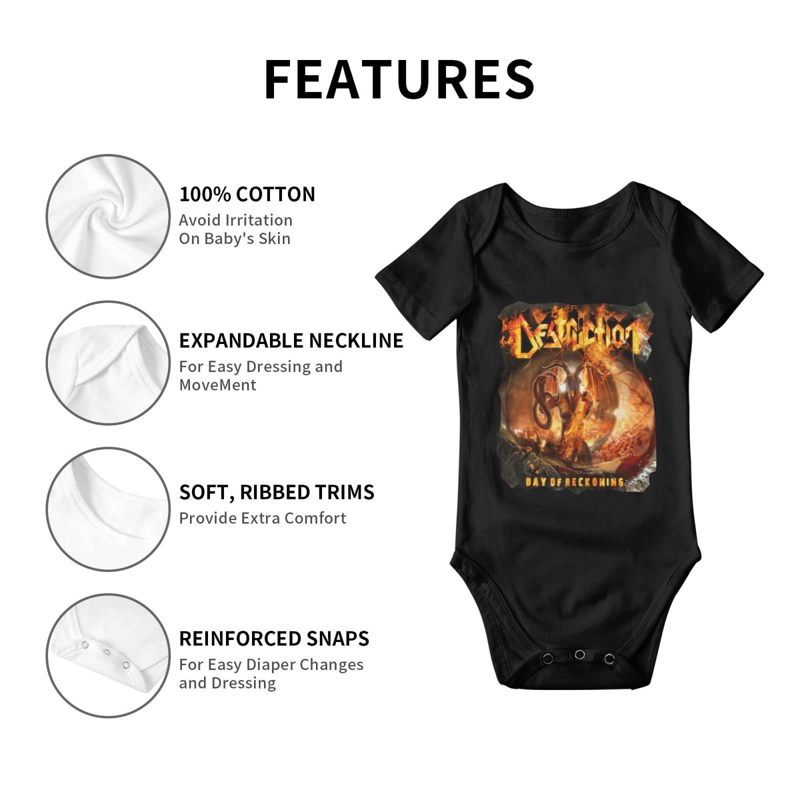 Unisex Baby Short-Sleeve Bodysuit - 3D Print Funny Cotton Romper | Soft Newborn Onesie for 0-3 Months | Perfect for Playtime, Photo Shoots & Everyday Wear