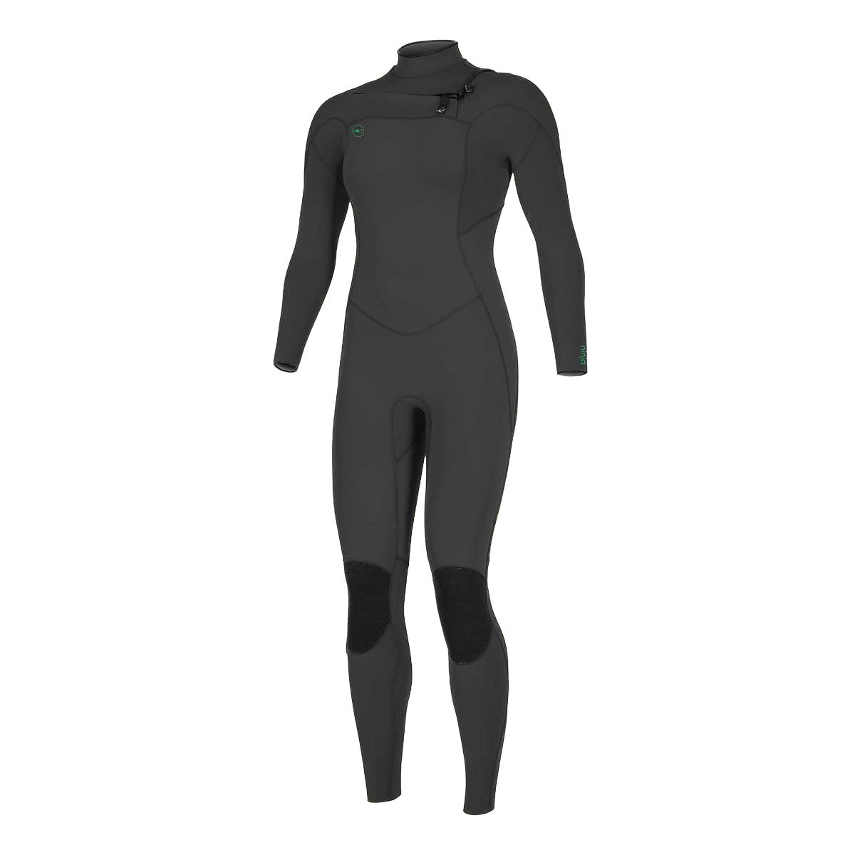 O'Neill Women's 4/3 Ninja Chest Zip Full Wetsuit - Black/Black for Surfing, Diving & Cold Water Sports
