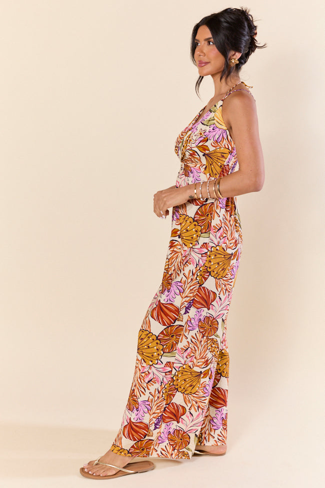 Lush Tropics Tropical Print Jumpsuit for Women - Floral Hawaiian Summer Romper - Beach Vacation Outfit, Pool Party Wear & Casual Summer Dress