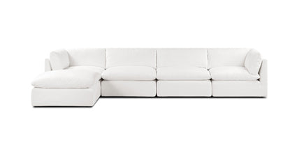 5-Seat Davos Modular L-Shaped Sectional Sofa - Modern Living Room Furniture for Small Spaces & Apartments | Comfortable & Stylish Home Decor