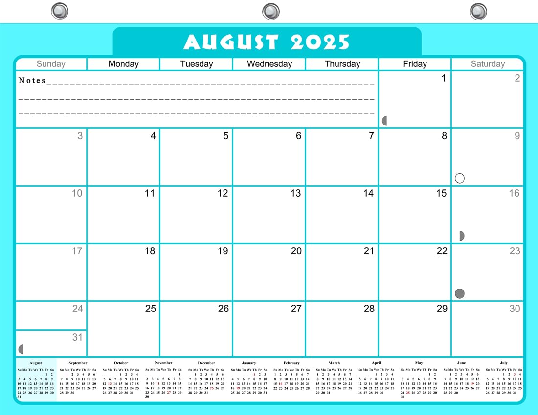 2025-2026 Student Academic Planner | 12-Month College Calendar for 3-Ring Binder, Desk & Wall | School & Office Supplies | Made in USA | Perfect for High School & University Students, Teachers & Professionals