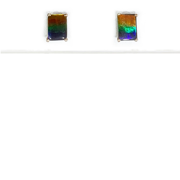 14K Gold Ammolite Earrings for Women – Elegant Dangle Earrings with Natural Gemstone, Perfect for Parties, Weddings & Special Occasions