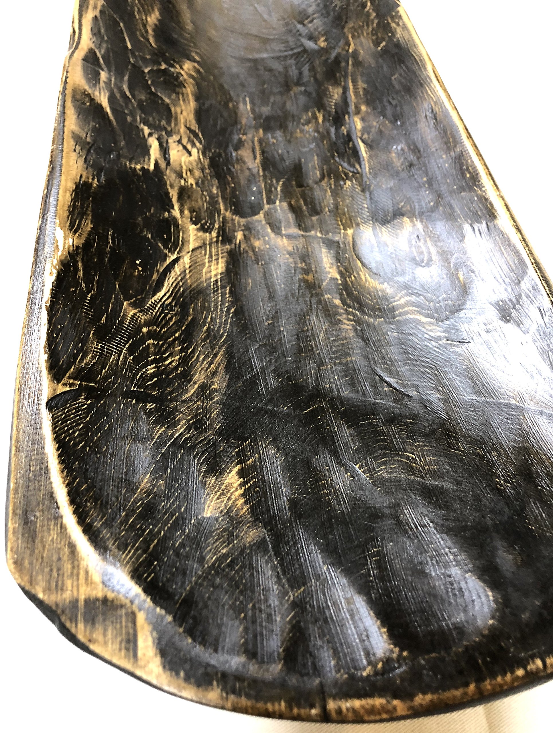Handcrafted Black Wood Dough Bowl - Rustic Farmhouse Bread Making & Serving Tray - Perfect for Baking, Charcuterie Boards, and Home Decor