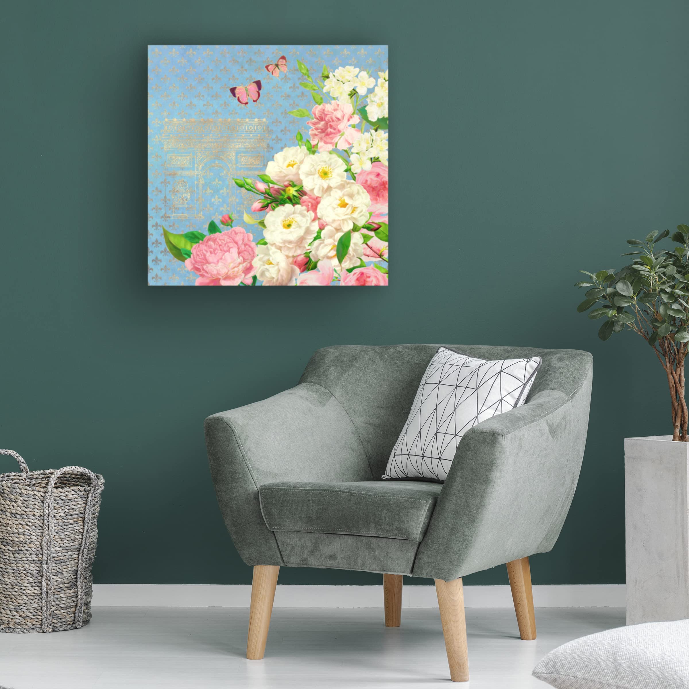 Trademark Fine Art 'Circular Flower Arrangement' Canvas Wall Art by Cora Niele - Floral Home Decor for Living Room, Bedroom & Office