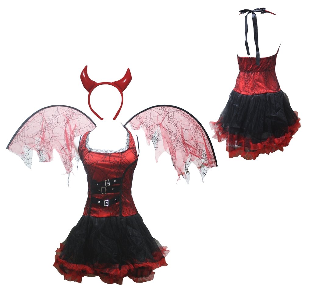 Sexy Red Devil Costume Dress for Women - Halloween Party, Cosplay & Themed Events