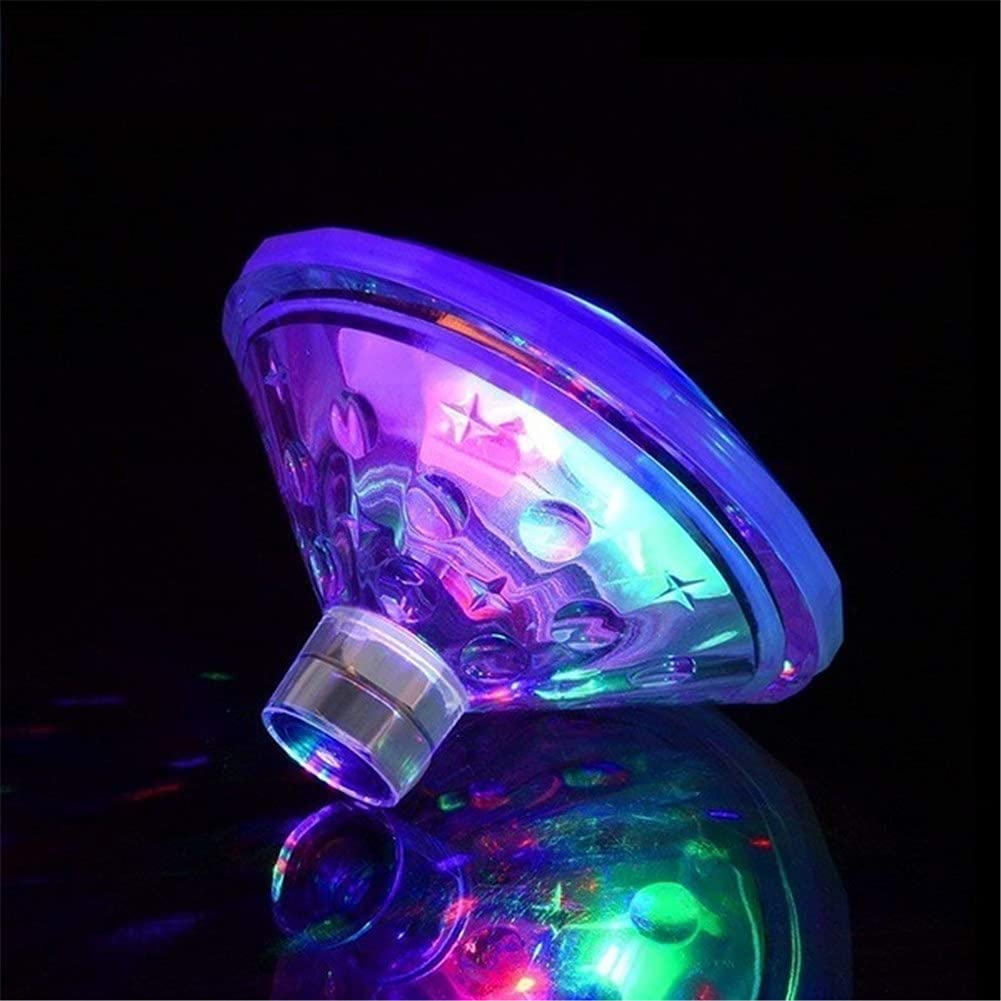 Waterproof LED Floating Pool Light for Swimming Pools, Spas & Showers - Color Changing Disco Party Lights for Outdoor Nighttime Glow - Perfect for Backyard Parties, Hot Tubs & Night Swimming (1 Pack)