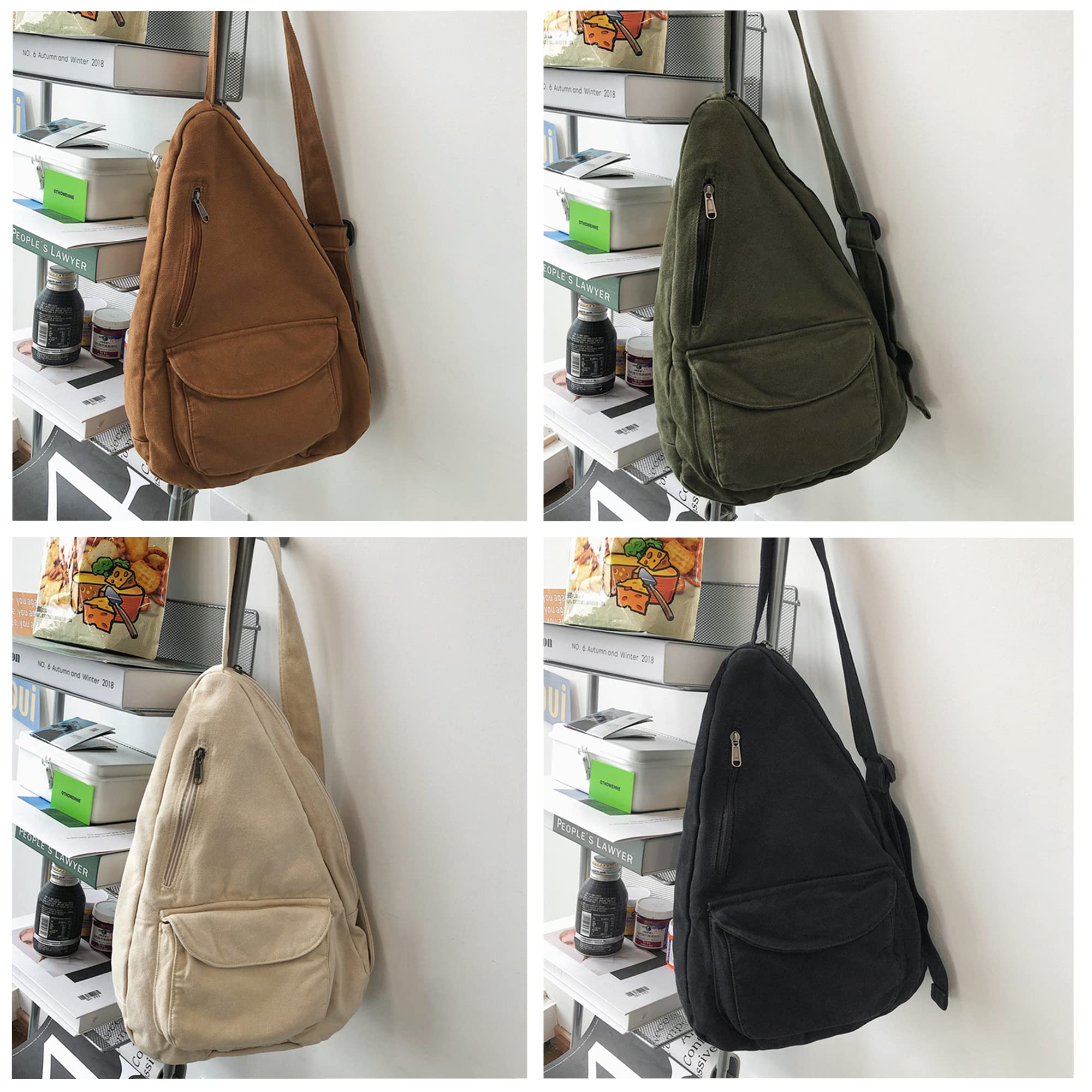 Stylish Unisex Canvas Crossbody Bag - Durable Shoulder Bag for Men & Women - Perfect for University Campus, Travel & Outdoor Activities