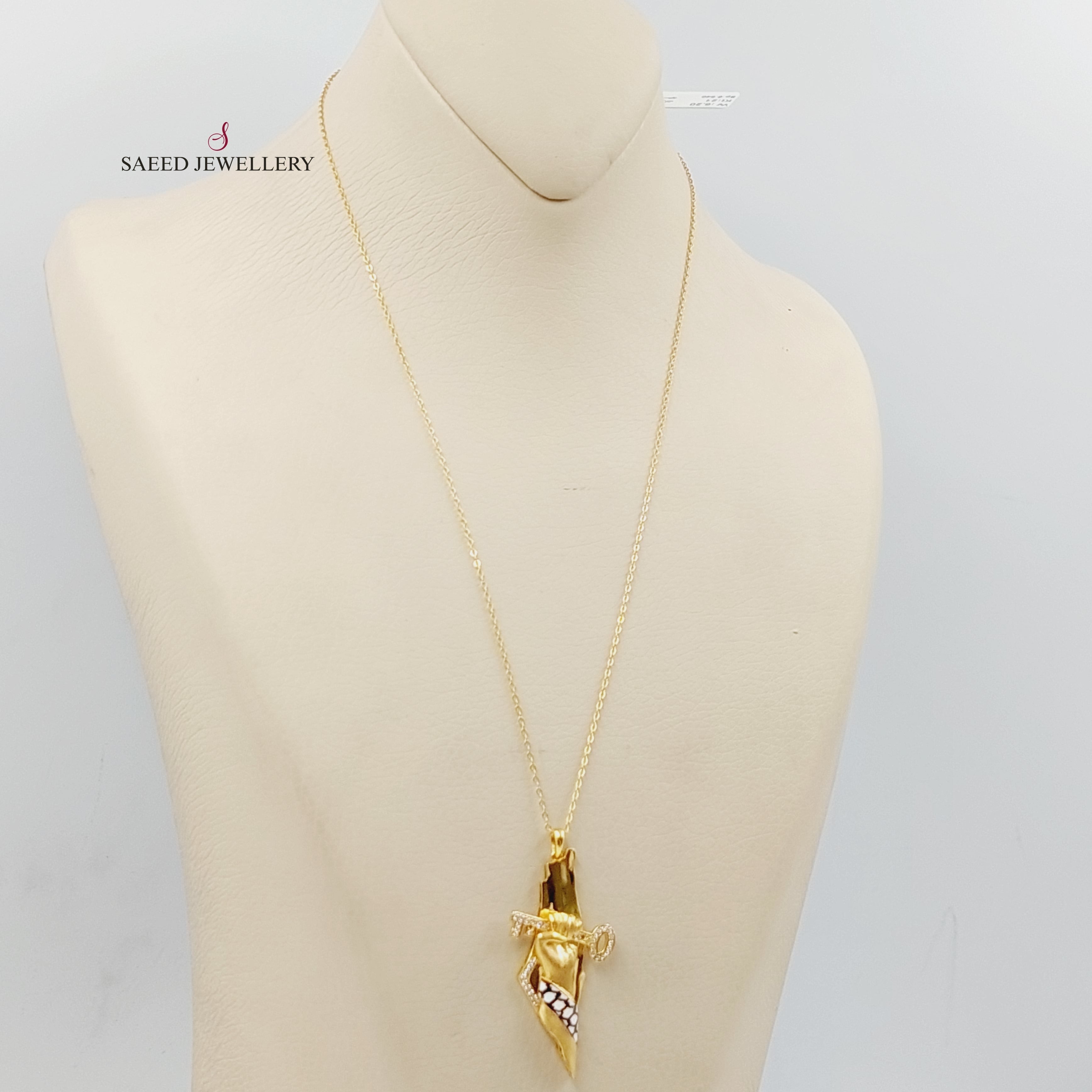 Stunning Enameled & Zircon Studded Palestine Necklace - Elegant Jewelry for Women, Perfect for Parties, Weddings & Special Occasions