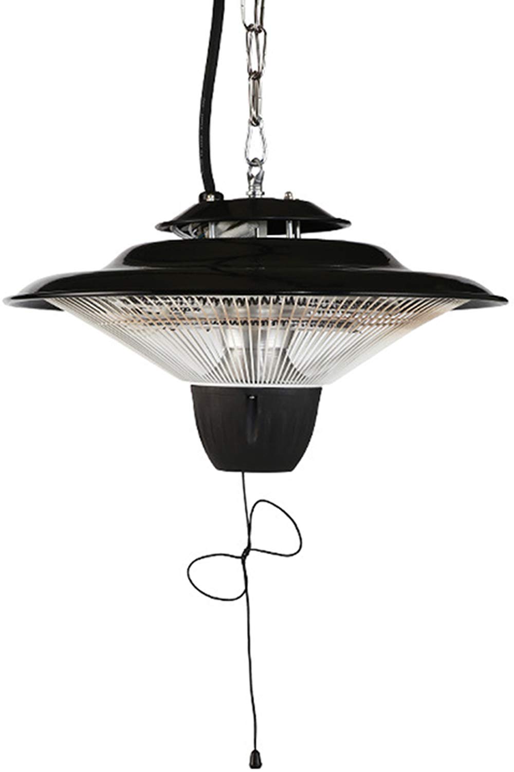 QIQI 2000W Black Electric Patio Heater - Ceiling Mounted Infrared Radiant Heater for Outdoor & Indoor Use - Perfect for Patios, Decks, Garages and Restaurants