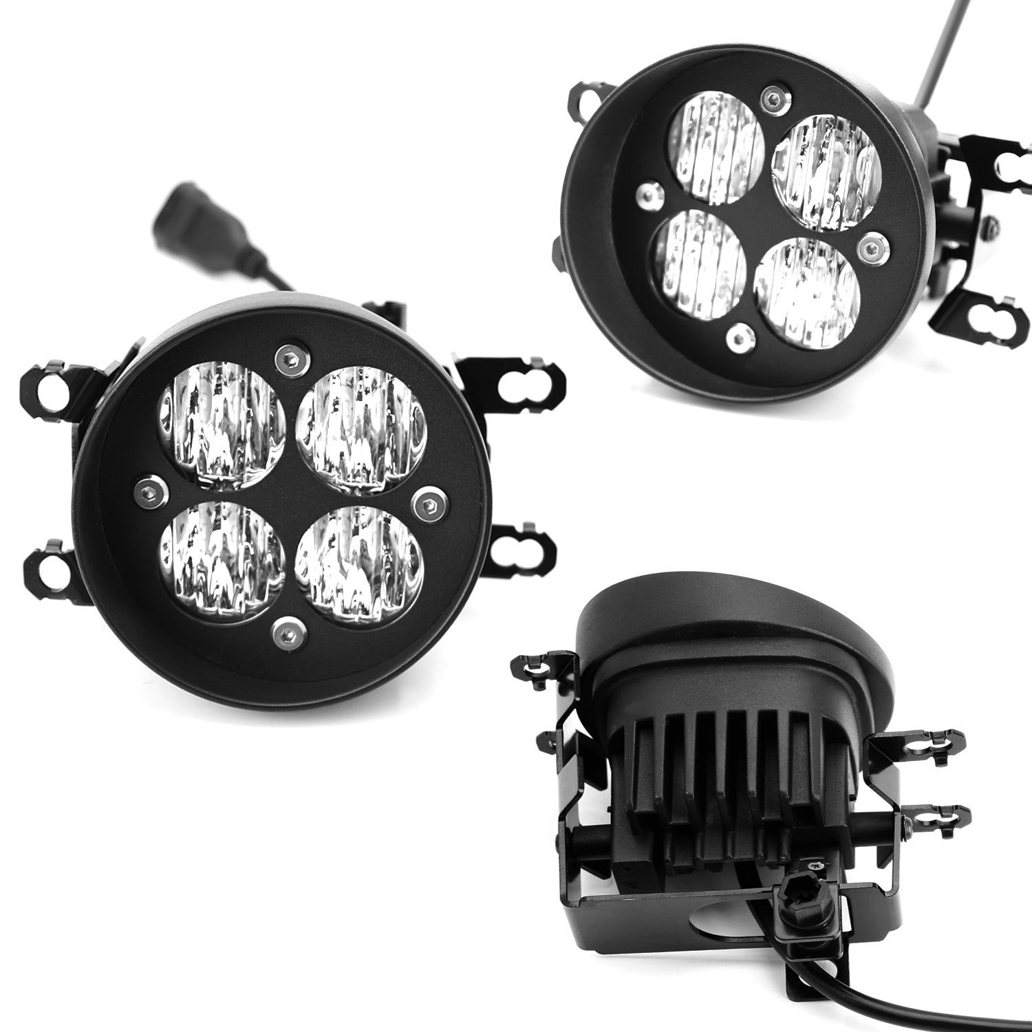 24W LED Clear Lens SAE Fog Light Kit for Toyota Tacoma/Tundra/4Runner - Wide Angle Beam, Durable Off-Road Lighting for Night Driving & Adverse Weather Conditions