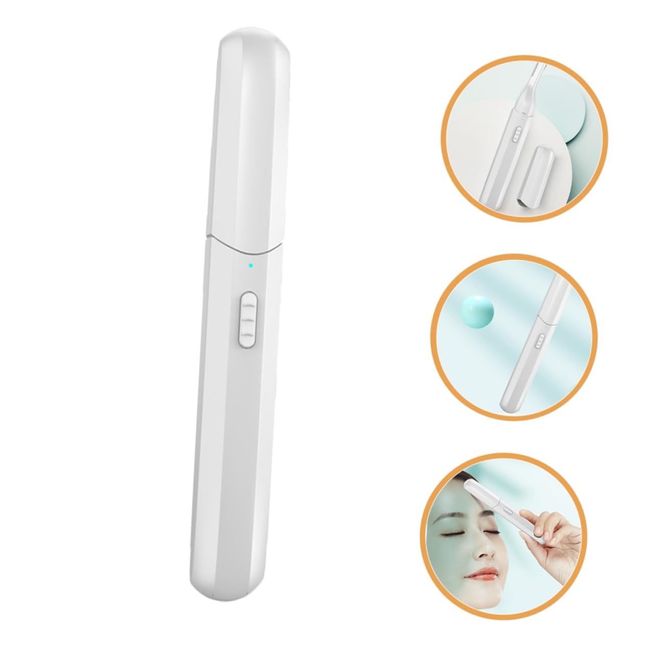 Electric Eyebrow Trimmer for Women & Men - USB Rechargeable Eyebrow Shaver with Gentle Hair Removal - Portable Eyebrow Razor Set for Precise Grooming - Perfect for Travel, Home & Salon Use (White)