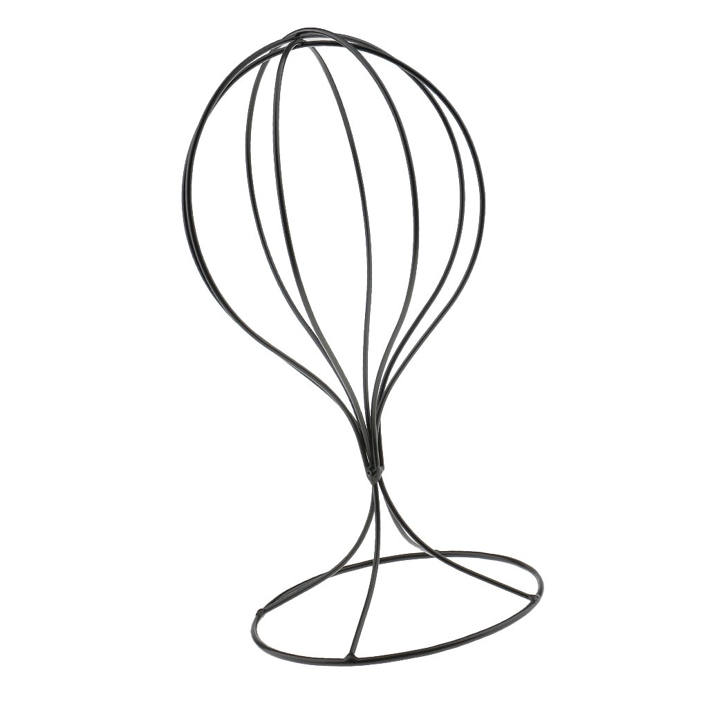 Durable Metal Wig & Hat Holder Stand for Salon & Home Storage - Black Display Organizer for Men & Women | Perfect for Wig Styling, Hat Storage & Salon Organization
