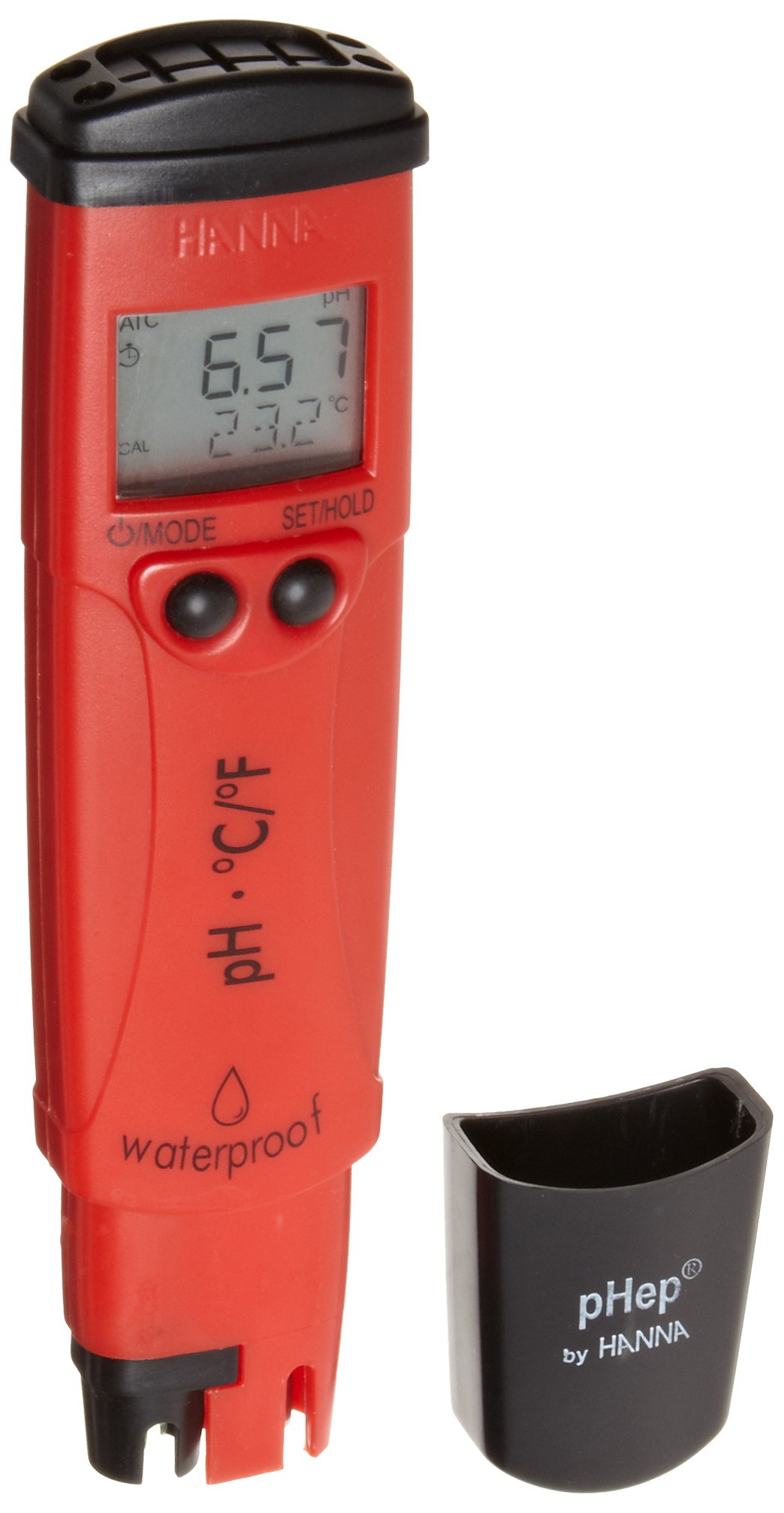 Hanna Instruments HI98128 pHep 5 Waterproof pH and Temperature Tester - 0.00 to 14.00 pH Range, ±0.1 pH Accuracy - Ideal for Aquariums, Pools, Hydroponics & Laboratory Use (6.4