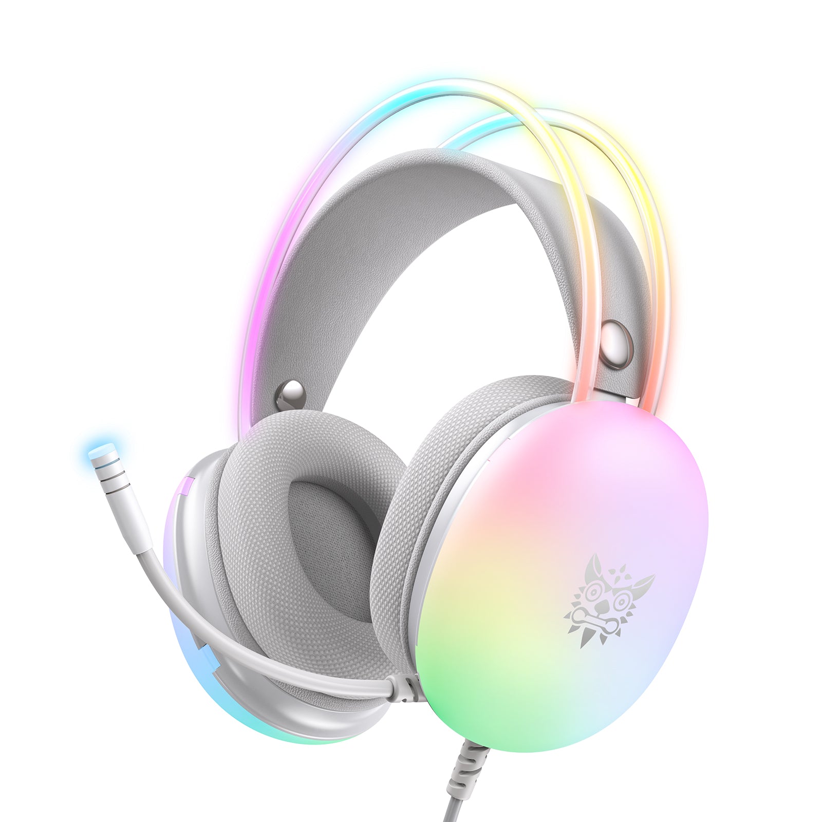 ONIKUMA X25 RGB Gaming Headset with Noise Cancelling Mic - 7.1 Surround Sound for PC, PS4, PS5, Xbox - Comfortable Over-Ear Headphones for Gaming, Streaming & Music (Perfect for Esports & Late-Night Gaming)