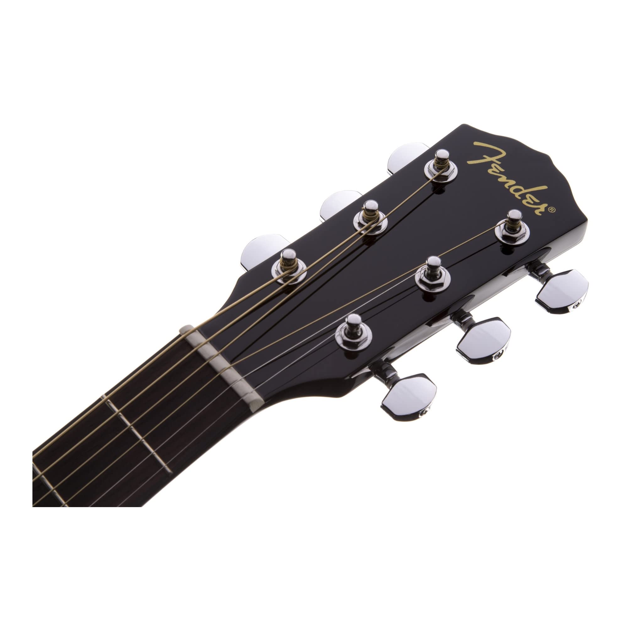 Fender CD-60 Dreadnought V3 Acoustic Guitar - Spruce Top, Walnut Fingerboard, Alloy Steel Strings, Gloss Black Finish with Hard Shell Case | 2-Year Warranty | Perfect for Beginners, Campfire Jams & Stage Performances
