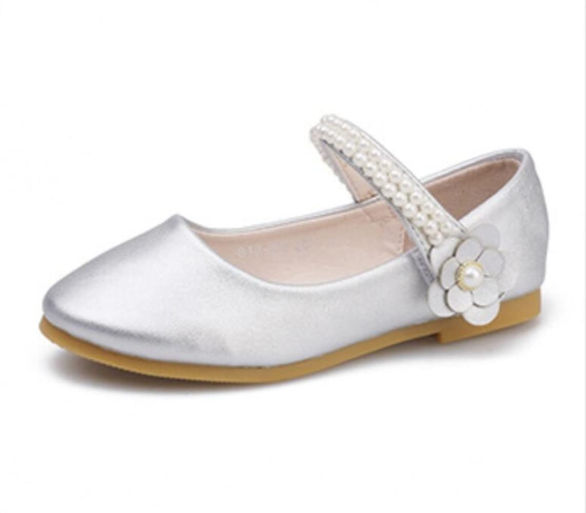 Girl's Mary Jane Ballet Flats - Flower Embellished Ballerina Shoes for Wedding & Party | Comfortable Dress Shoes for Special Occasions