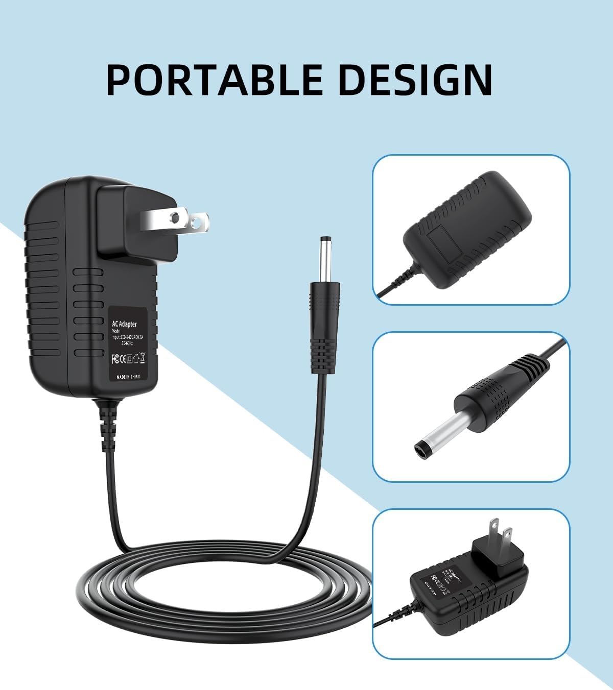 Original AC Adapter Charger for Innov IVP1200-2500 12V 2.5A Power Supply - Replacement Charger for Innov IVP1200-2500 Series - Perfect for Home, Office & Travel Use
