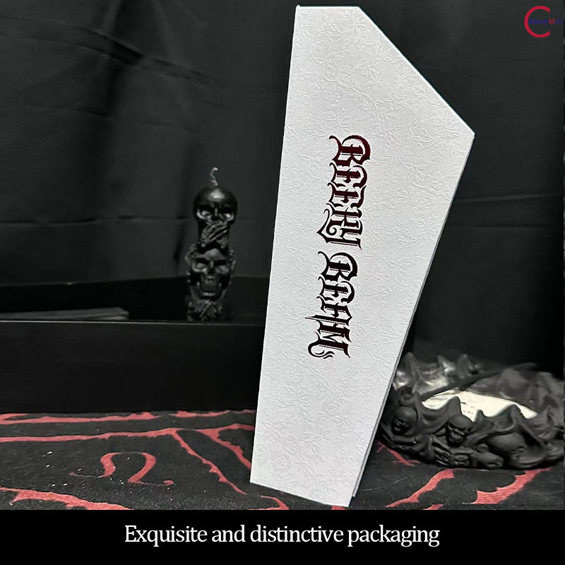 BEEKY BEAM Resurrection Thunder Crystal White Coffin Eyeshadow Palette - 12 Highly Pigmented Matte & Shimmer Shades for Dramatic Gothic & Vampire Makeup Looks - Perfect for Halloween, Cosplay, and Night Out Glam