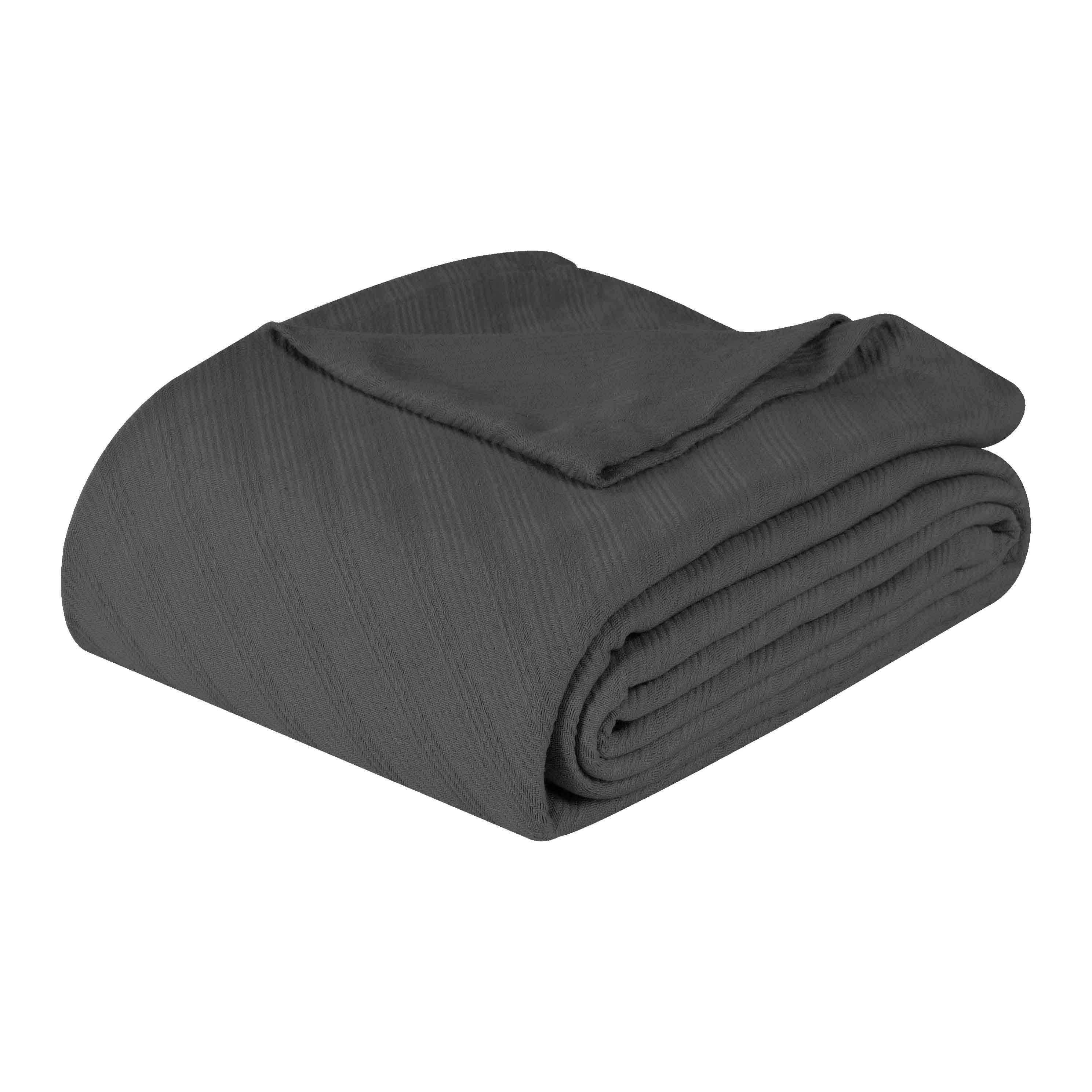 Soft Milan Cotton Textured Striped Lightweight Woven Blanket - Perfect for Sofa, Bed & Outdoor Picnics - Breathable & Cozy Throw