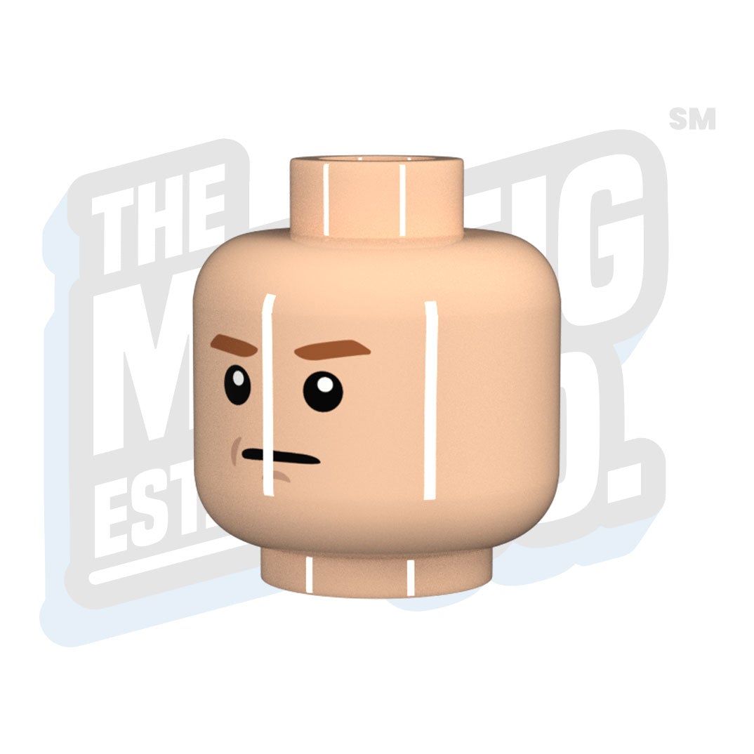 Angry Head #03 (Lt. Flesh) Action Figure - Collectible Toy for Display & Gaming Scenes