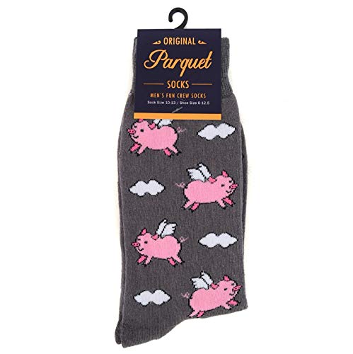 Funny Parquet Print Socks for Men - Novelty Dress Socks - Perfect Gifts for Dad, Husband, Boyfriend - Great for Office, Casual Wear & Gifts