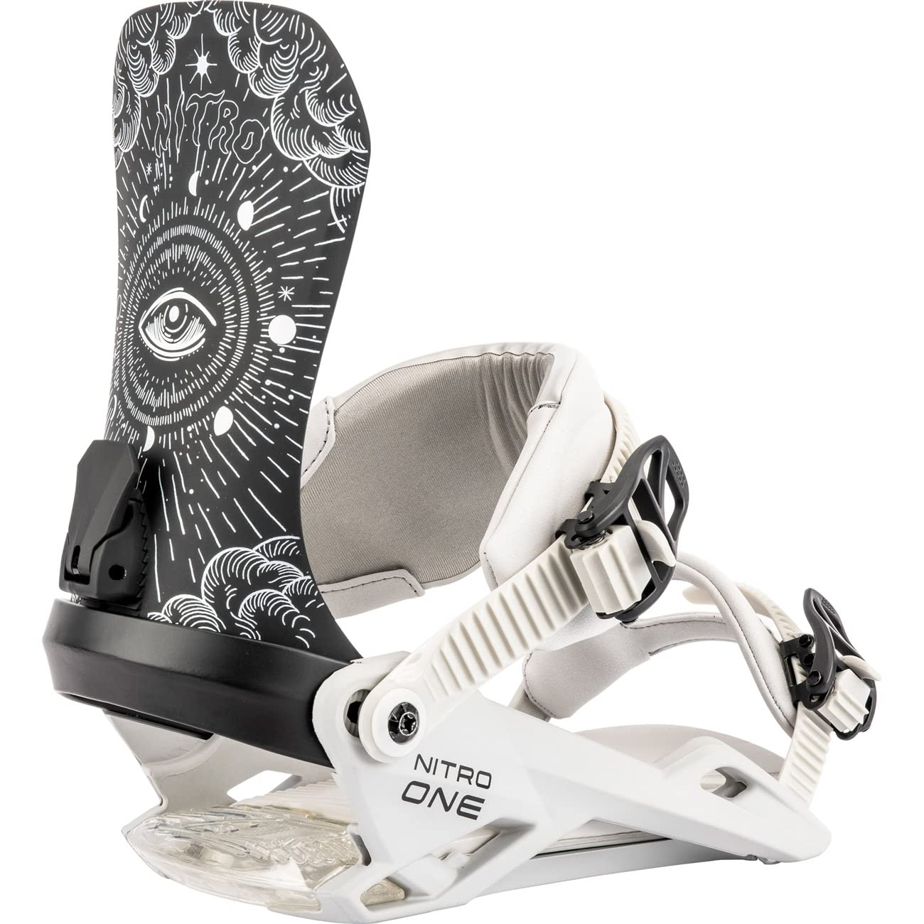 Nitro Men's One '23 All-Terrain Snowboard with Bindings - Perfect for Freeriding, Powder & All-Mountain Performance