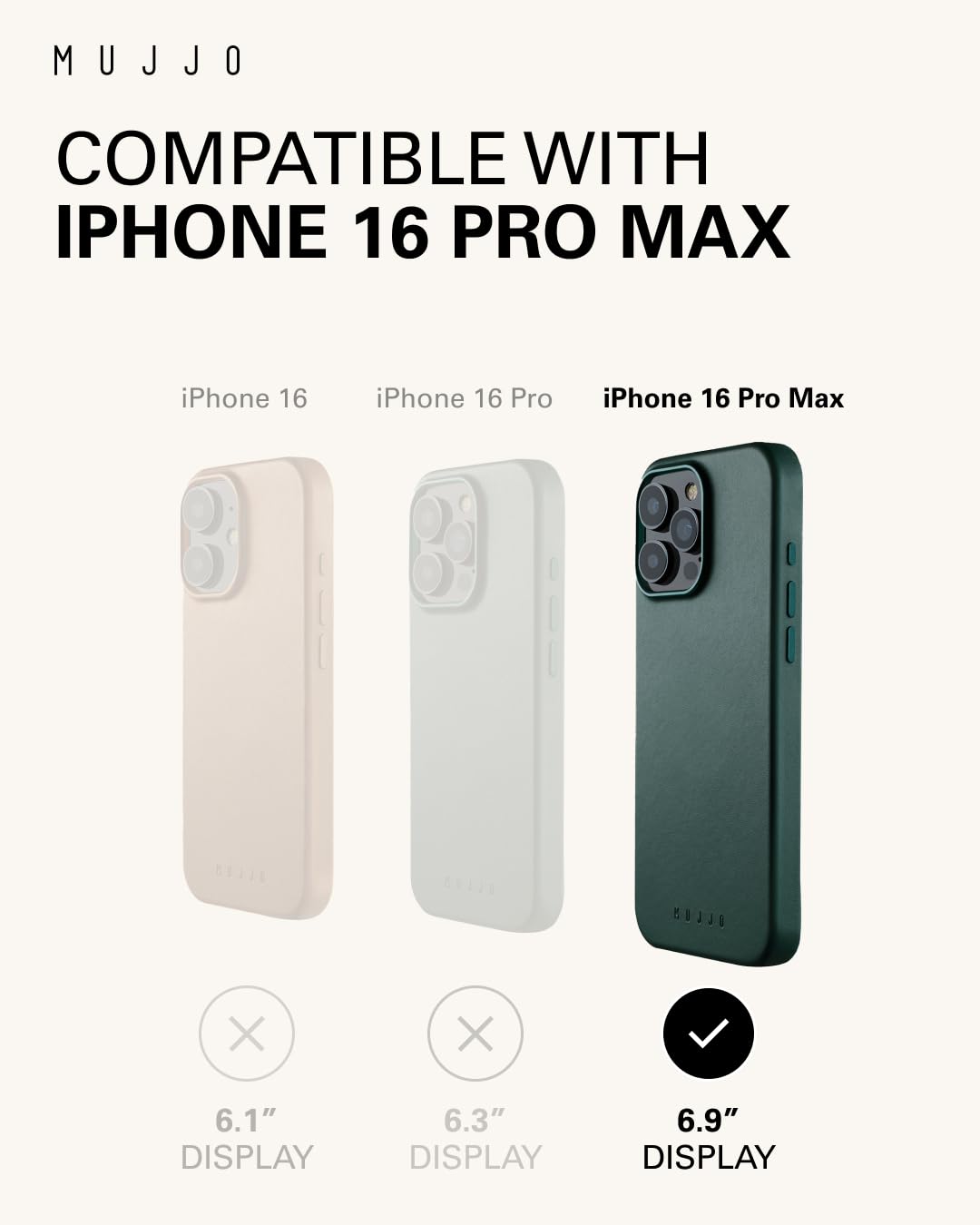 Premium European Leather iPhone 16 Pro Max Case with MagSafe - Slim Protective Cover for iPhone 16 Pro Max | Enhanced Camera Lens Protection | Livid Green | Perfect for Business & Travel Use