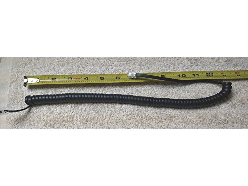 10-Pack Dark Gray 9 Ft Handset Cord - Compatible with Mitel Superset Phone 401/410/420/4015/4025/5010/5020 & IP Receiver - Charcoal Black Curly Coil Telephone Wire - Perfect for Office, Home, or Business Communication