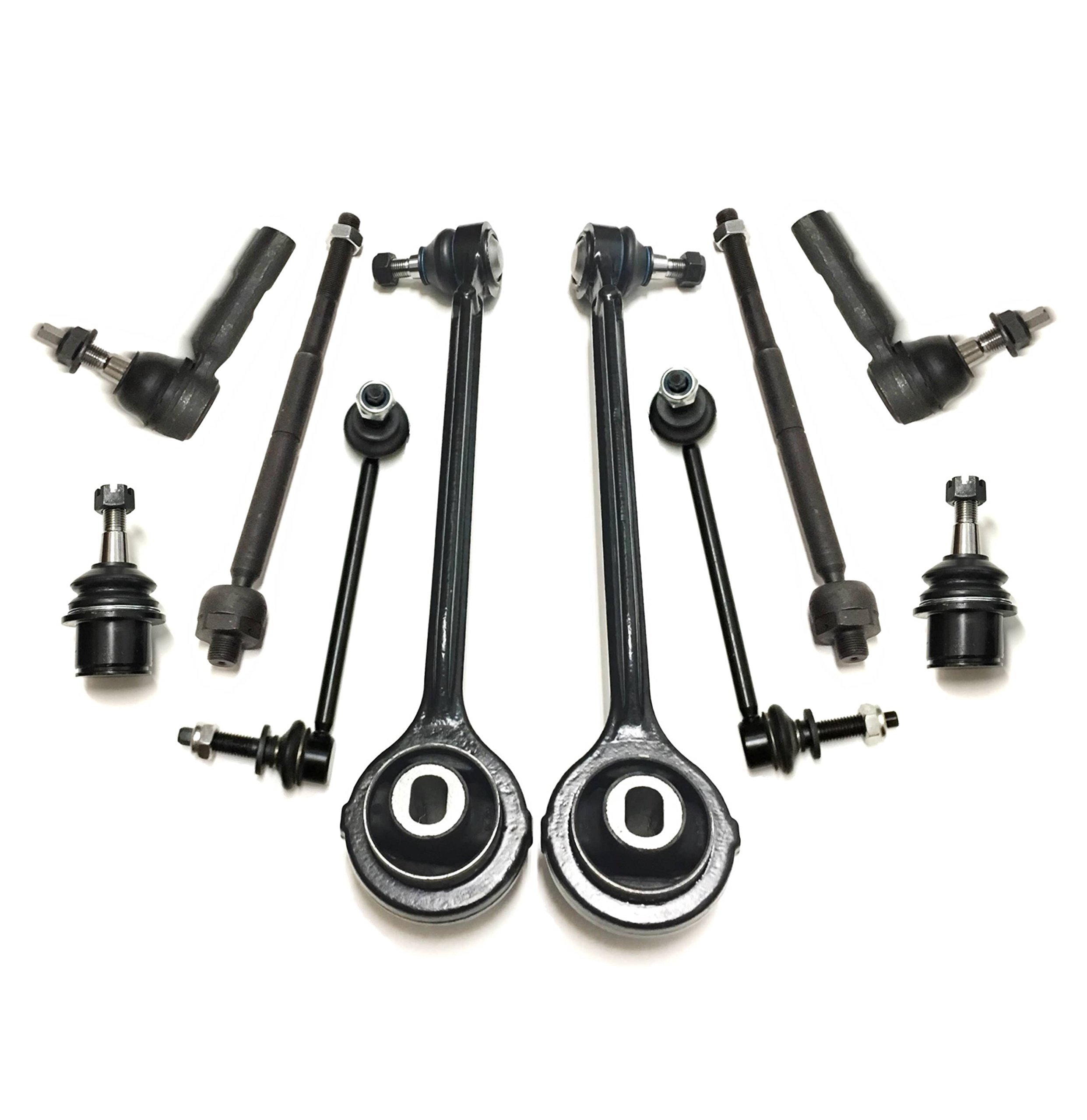 10-Piece Suspension Kit for Chrysler 300, Dodge Challenger & Charger - Inner/Outer Tie Rod Ends, Sway Bar Links, Lower Ball Joints & Control Arms - Improve Handling & Ride Comfort for Daily Driving & Performance Upgrades