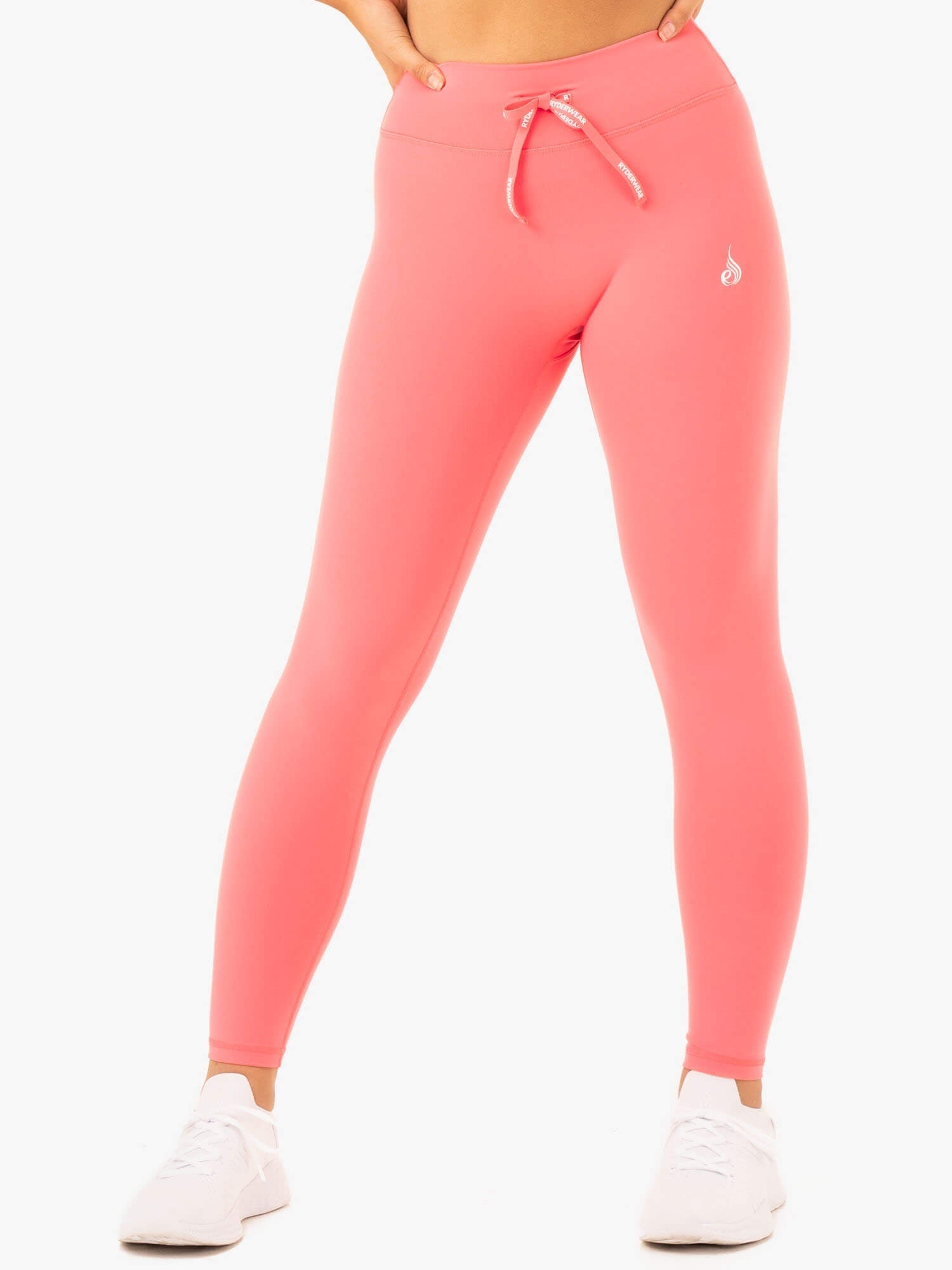 Replay High Waisted Yoga Leggings for Women - Coral Color | Perfect for Workouts, Running & Lounge Wear