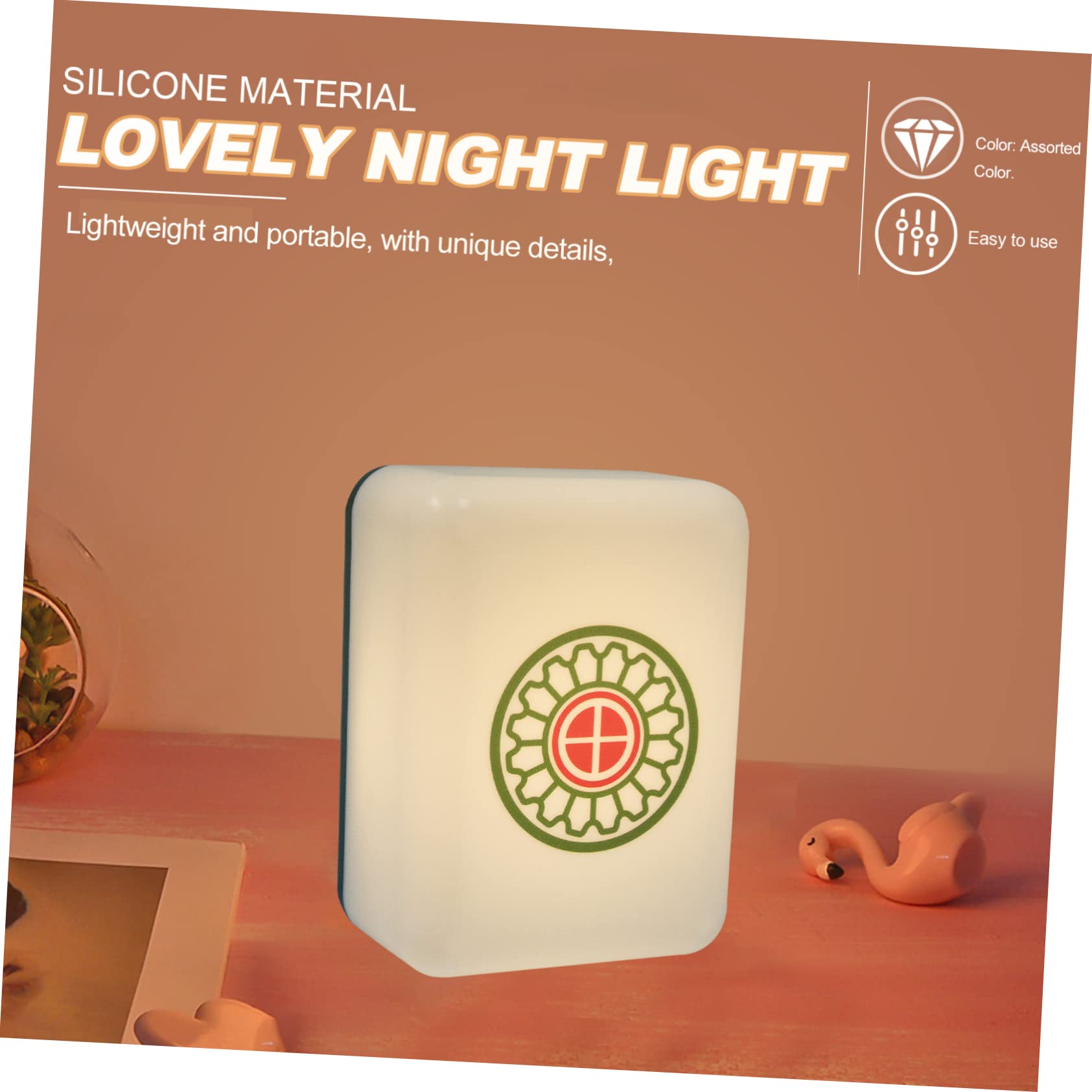 Artibetter LED Mahjong Night Light - Modern Bedside Lamp for Home Decor, Warm White & Multifunctional Touch Control - Perfect for Bedroom, Living Room & Game Room Ambiance