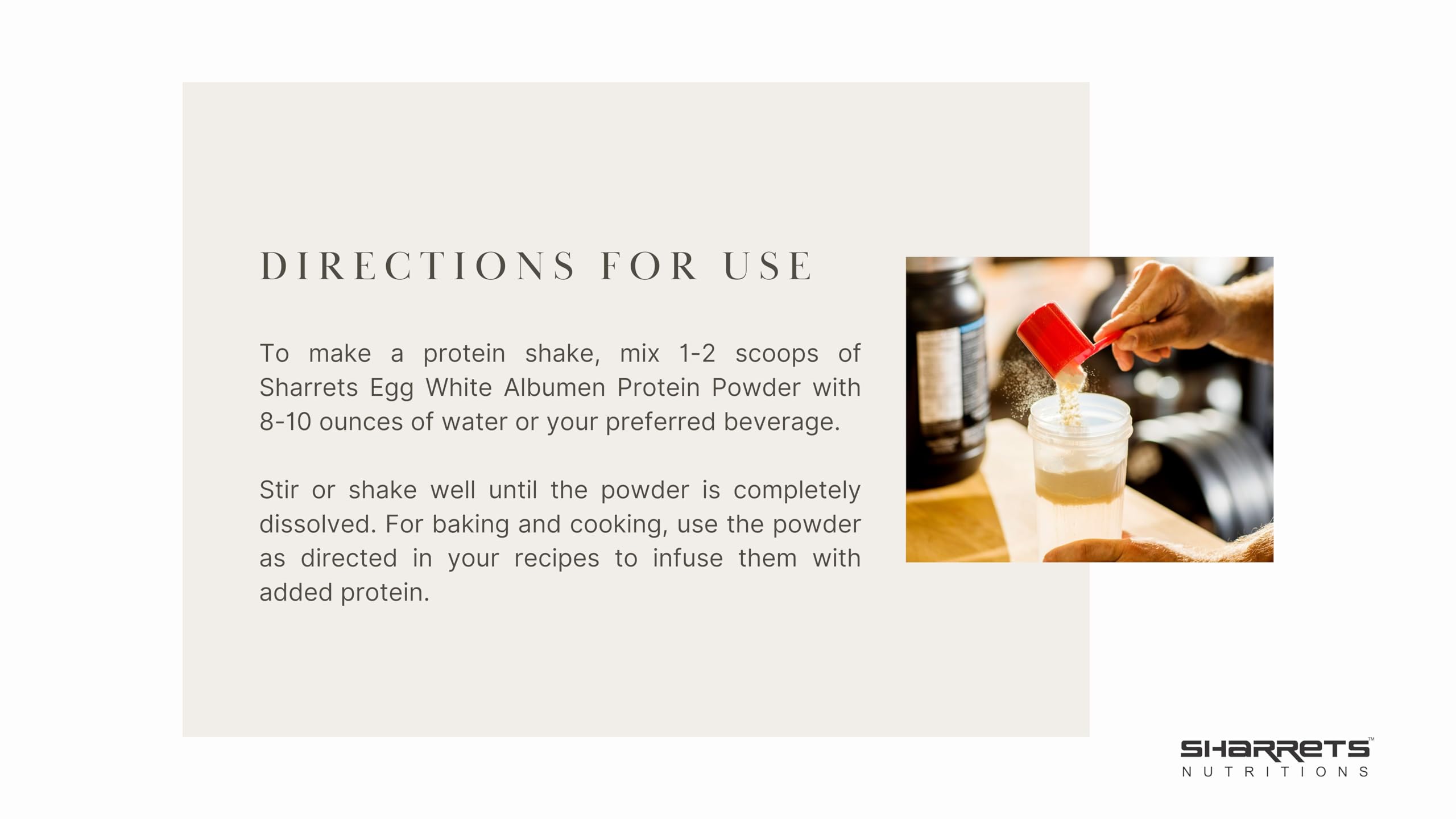 Sharrets Egg White Albumen Protein Powder with Cocoa - 200g | Pure Whey-Free Protein Supplement for Muscle Building & Recovery | Perfect for Post-Workout Shakes, Baking & Healthy Smoothies