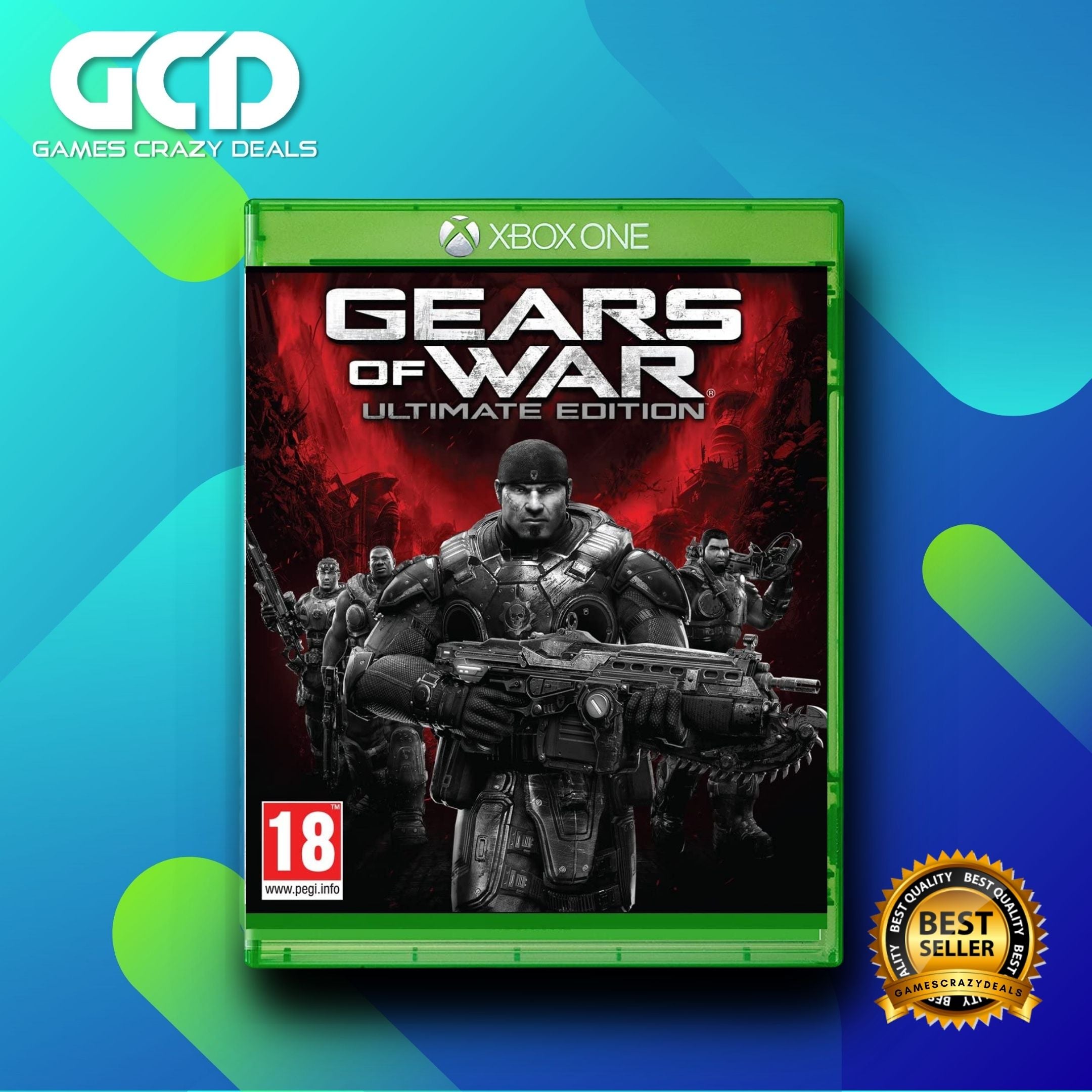 Xbox One Gears of War Ultimate Edition - Limited Edition Game for Xbox One Console | Action-Packed Shooter Game for Hardcore Gamers | Perfect for Gaming Nights and Competitive Play