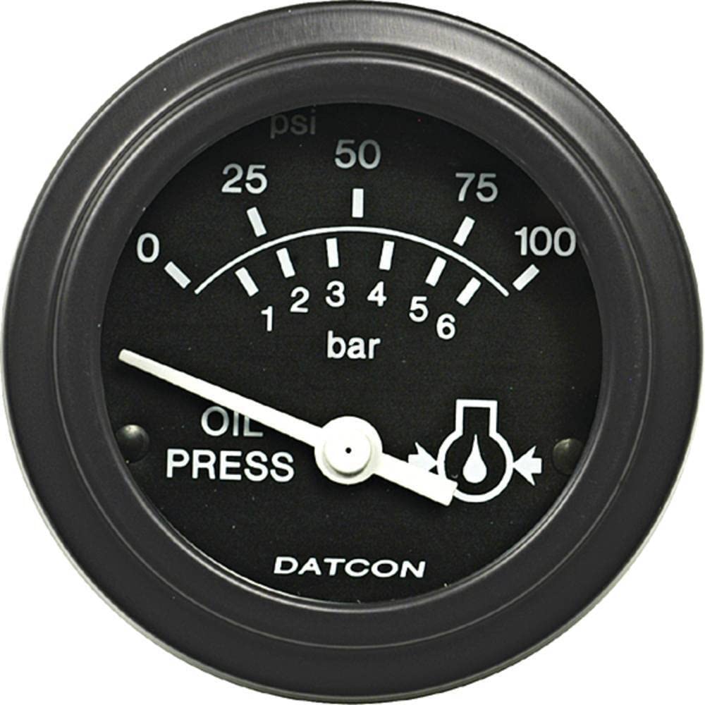 DAT-101576D-JN Replacement Oil Pressure Gauge for Datcon Instruments - Compatible with Trucks, Boats & Industrial Equipment