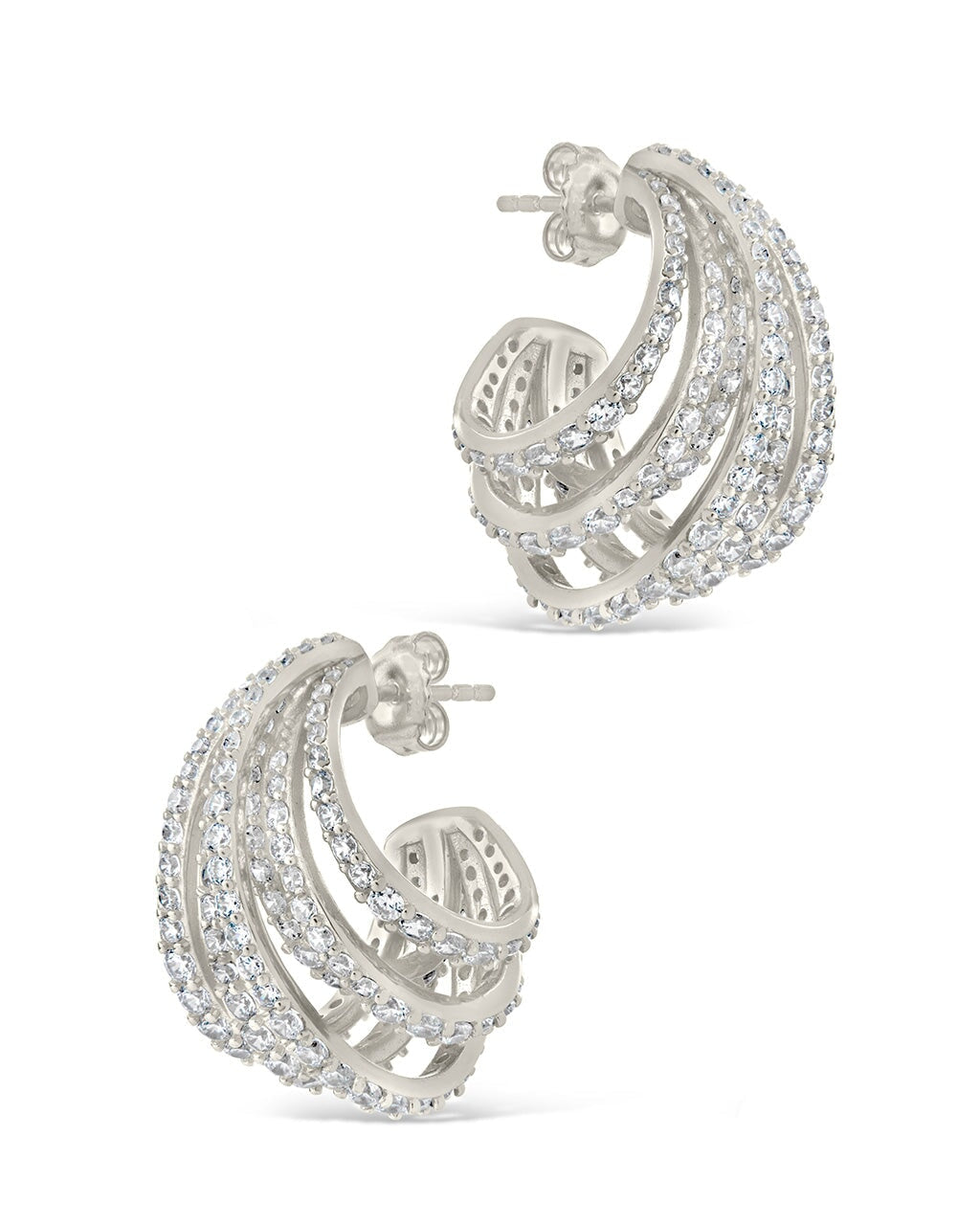 Stylish Jenny CZ Statement Hoop Earrings - Sparkling Cubic Zirconia Fashion Jewelry for Women | Perfect for Parties, Weddings & Everyday Wear