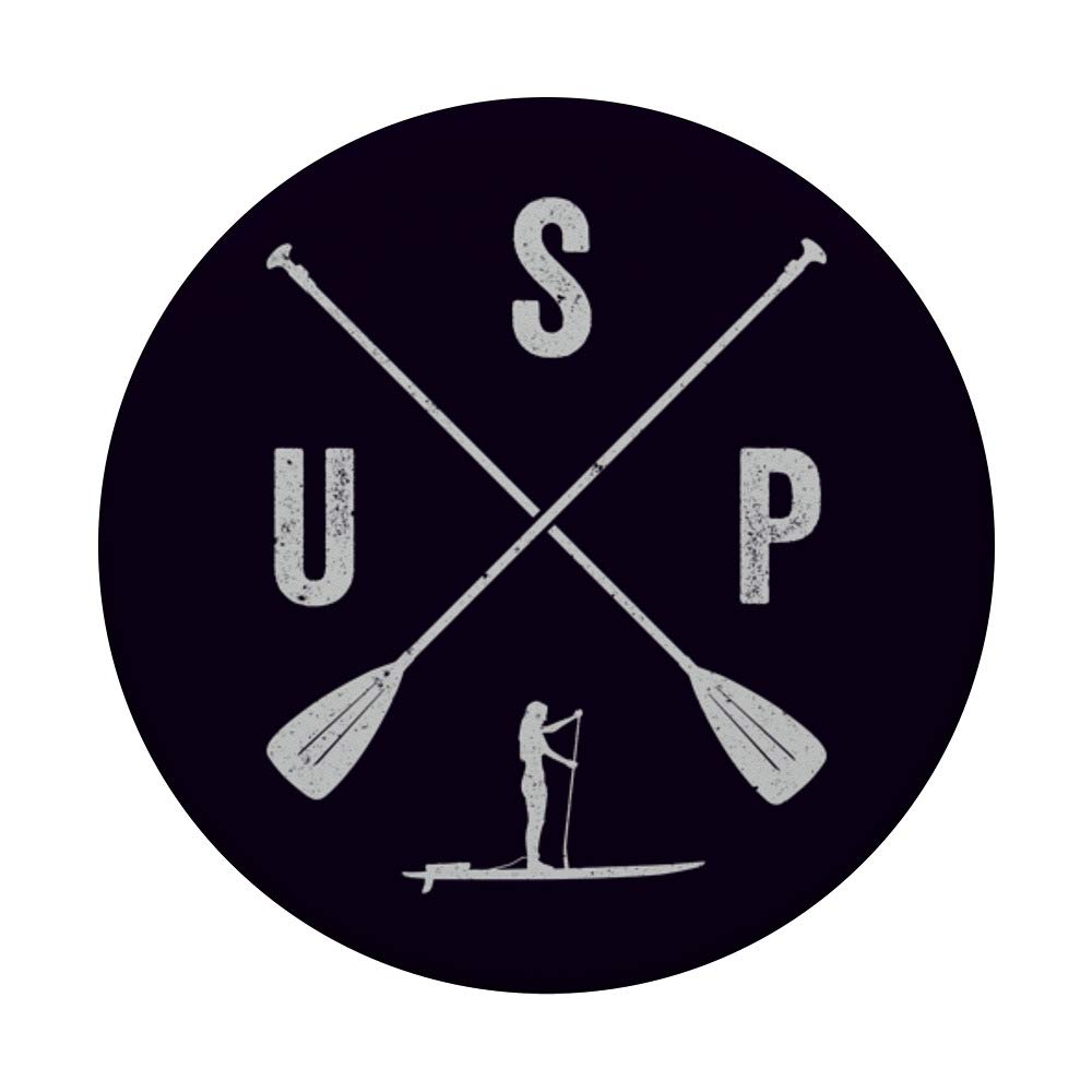 Women's Classic Stand Up Paddle Board with Crossed Paddle Design - Non-Slip PopSockets Grip for Phones & Tablets | Perfect for Yoga, Beach Days & Water Sports Accessories