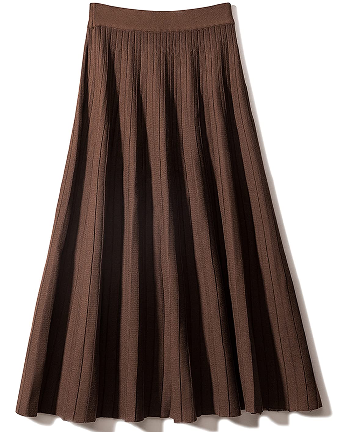Loveimgs Women's High Waist Ribbed Knit Sweater Skirt - Stretchy A-Line Reversible Long Sweat-Skirt for Casual Wear, Work & Date Night Outfits
