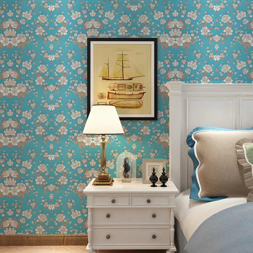 Self Adhesive Floral Shelf Liner - Peel & Stick Wallpaper for Cabinets & Drawers - 17.7x78.7 Inches - Home Decor & DIY Crafts